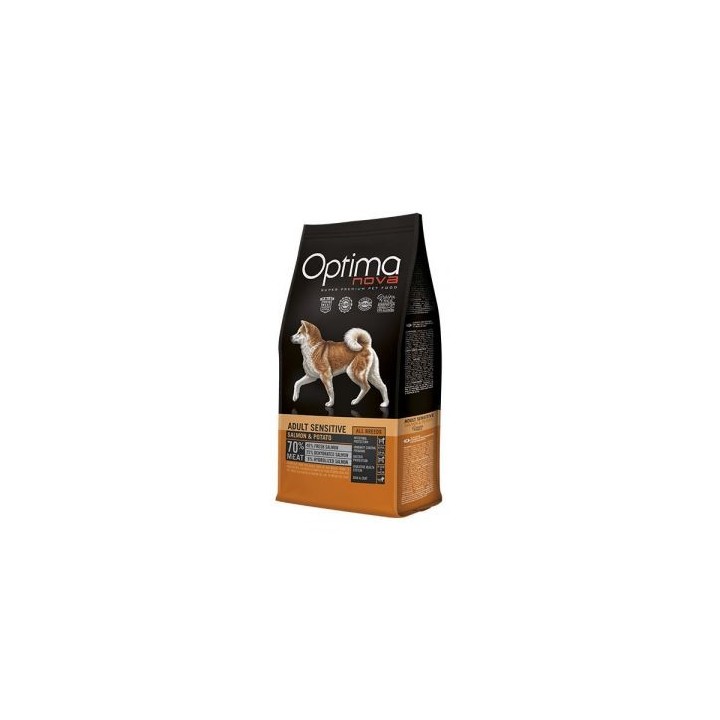 Optima Nova Adult Sensitive Salmon & Potato, pienso para perros naturales