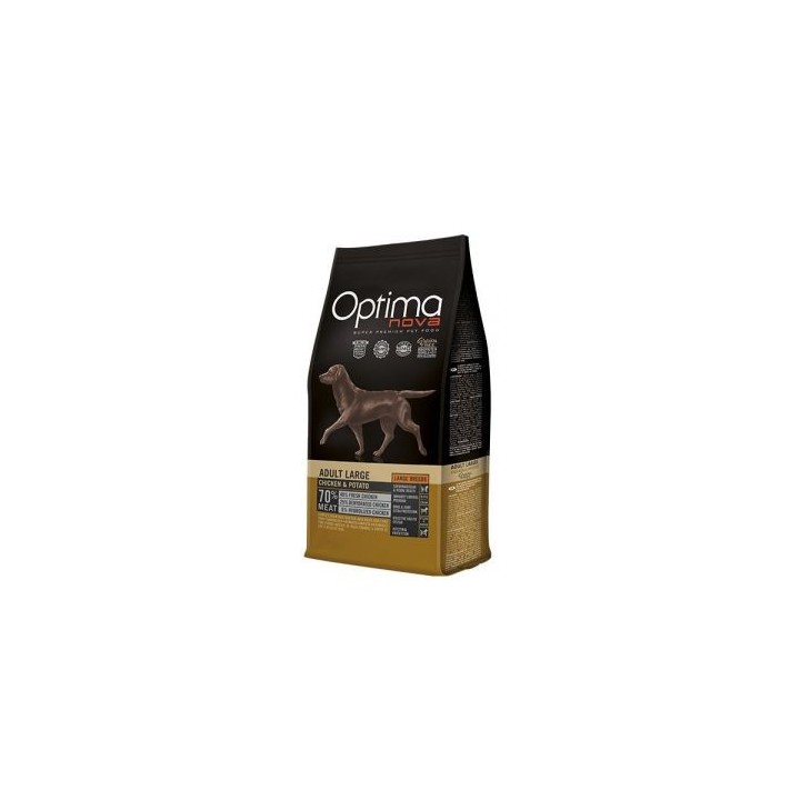 Optima Nova Adult Large Chicken & Potato, pienso para perros naturales