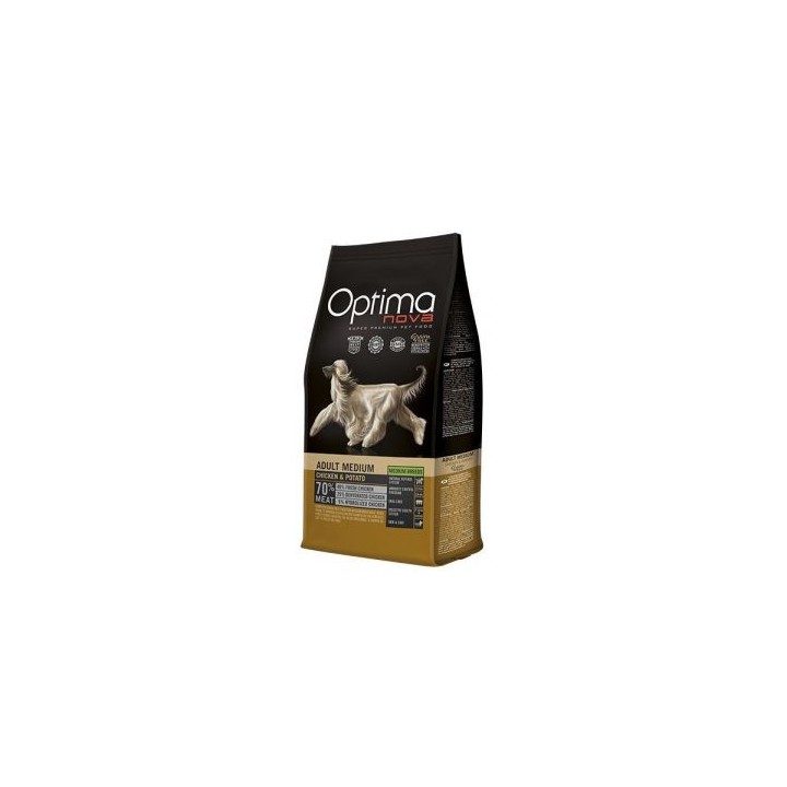 Optima Nova Adult Medium Chicken & Potato, pienso para perros naturales