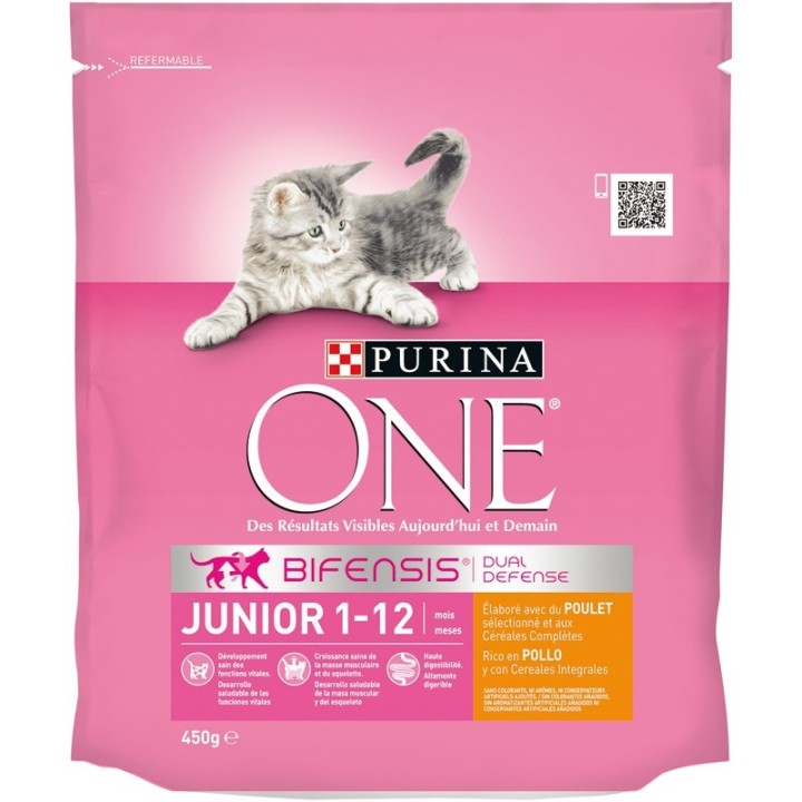 Pienso Purina One Gato Junior rico en Pollo y Cereales Integrales