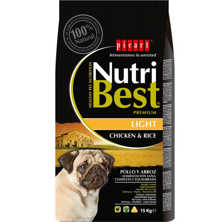 Pienso para perros Picart NutriBest Light Chicken & Rice