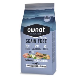 Ownat Grain Free Senior Pollo y Pavo, pienso para perros naturales