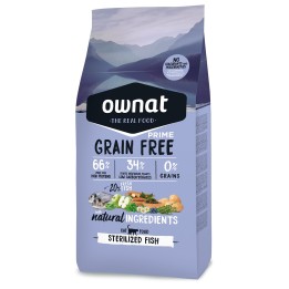 Ownat Grain Free Prime Sterilized Fish Cat, Pienso para gatos - Kompymascotas