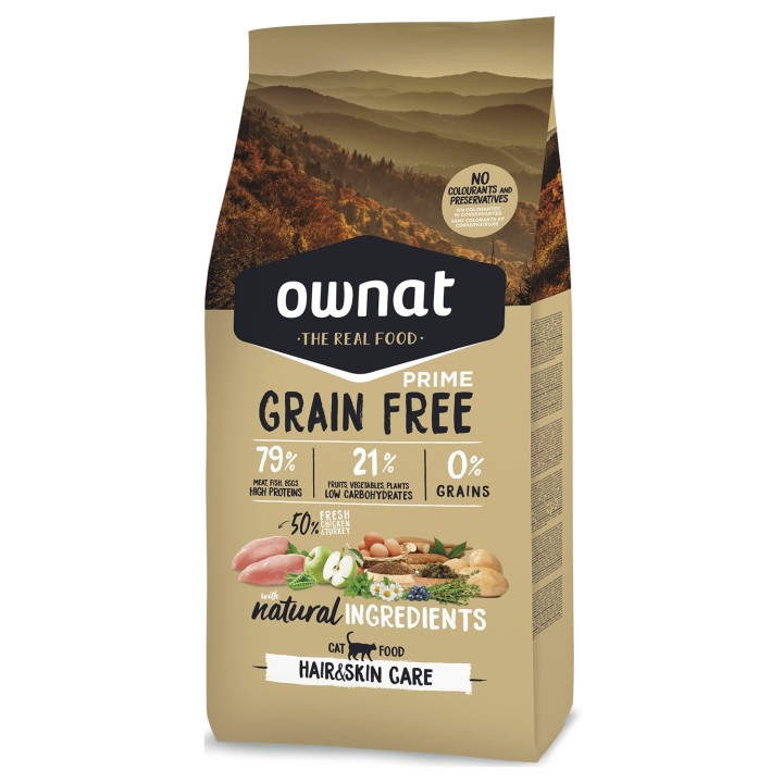 Ownat Grain Free Prime Hair & Skin Cat