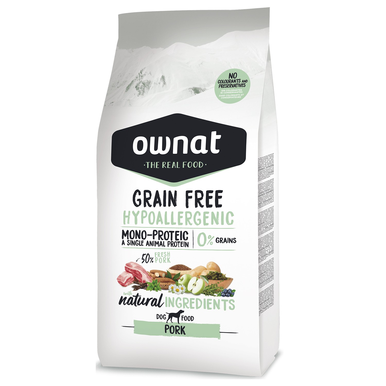 Ownat grain free hypoallergenic perro