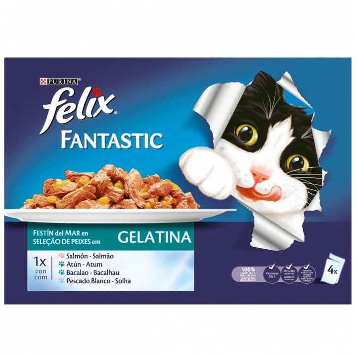 comida húmeda para gatos Purina Felix con variedad de sabores