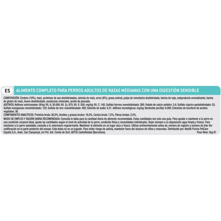 Purina Pro Plan Medium Adult Sensitive Digestion