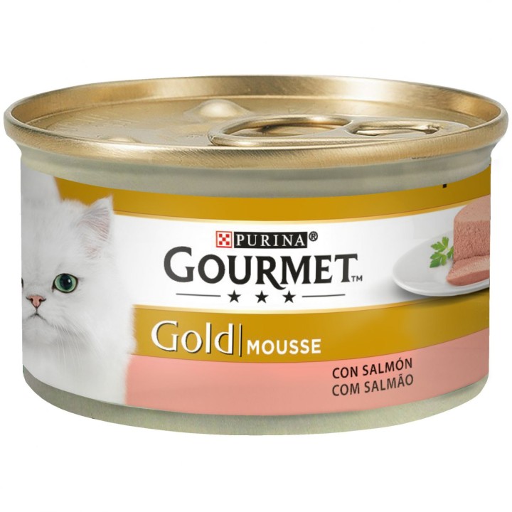 comida húmeda para gatos Purina Gourmet Gold Mousse Salmón